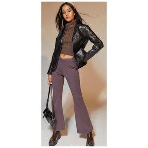 URBAN OUTFITTERS Aliya Low-Rise Plum Ponte Pant